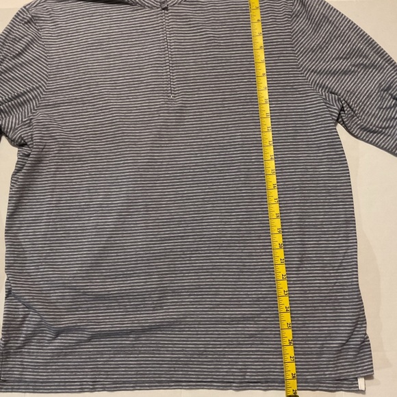 Johnnie O Hangin’ Out Men’s Pullover Gray Striped Quarter Zip - Picture 3 of 11